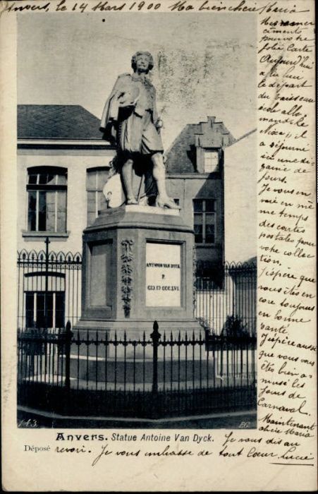 Anvers Antwerpen Anvers Statue Antoine Van Dyck