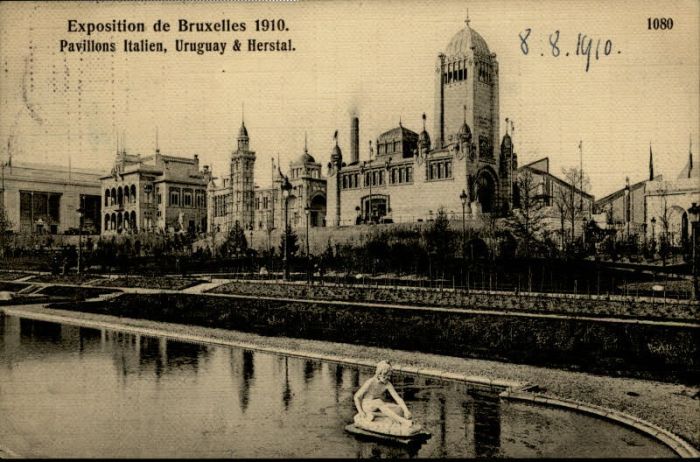 Bruxelles Bruessel Exposition Pavillons Italien Uruguay Herstal