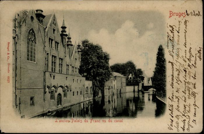 Bruges BRUGGE Belgie Bruges Palais Franc Canal