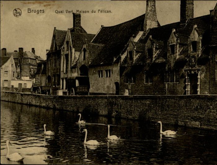 Bruges BRUGGE Belgie Bruges Quai Vert Maison Pelican