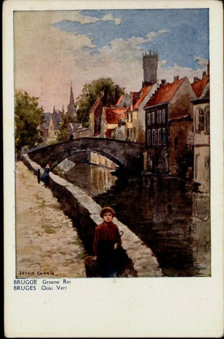 BRUGGE Bruges Belgie Bruges Groene Rei Quai Vert Kuenstler Jessie Currie