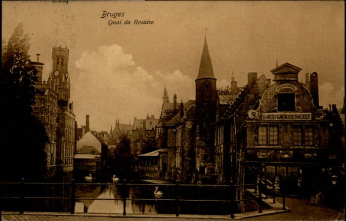 Bruges BRUGGE Belgie Bruges Quai Rosaire