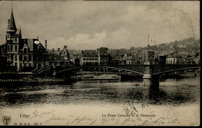 Liege Luettich Liege Poste Centrale Passerelle