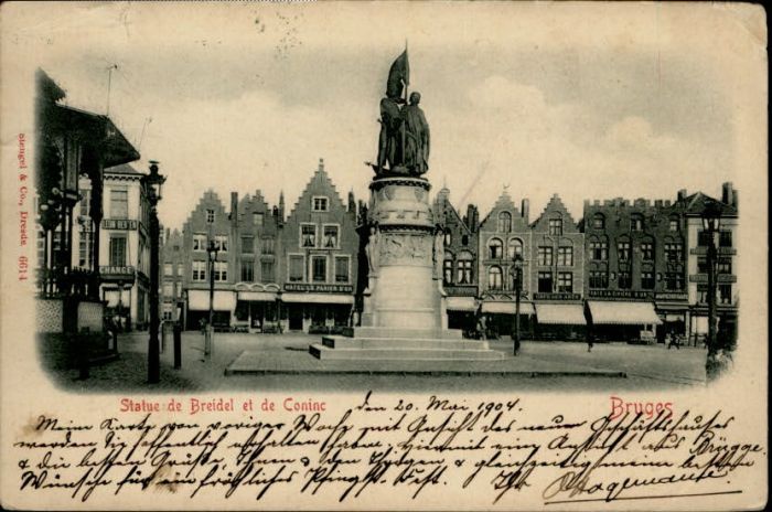 Bruges BRUGGE Belgie Bruges Statue Breidel Coninc