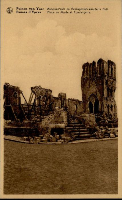 Yper Ypres Ruine Puinen Museumplaats Gevangenisbewaarders Huis Place Musee Conci