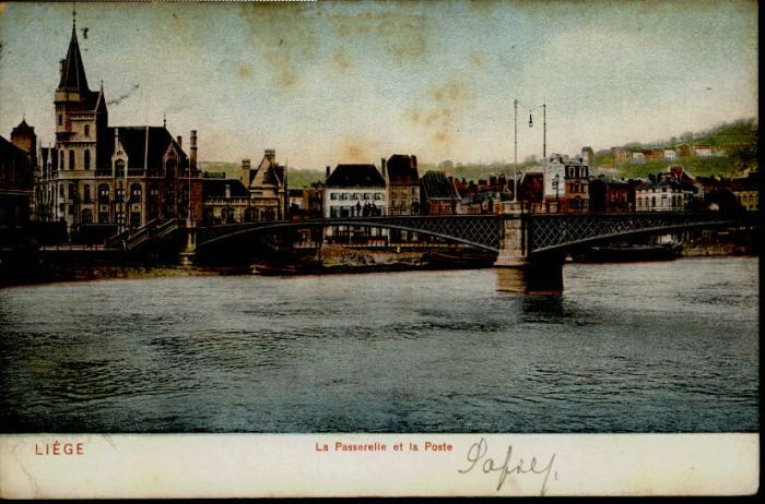 Liege Luettich Liege Passerelle Poste