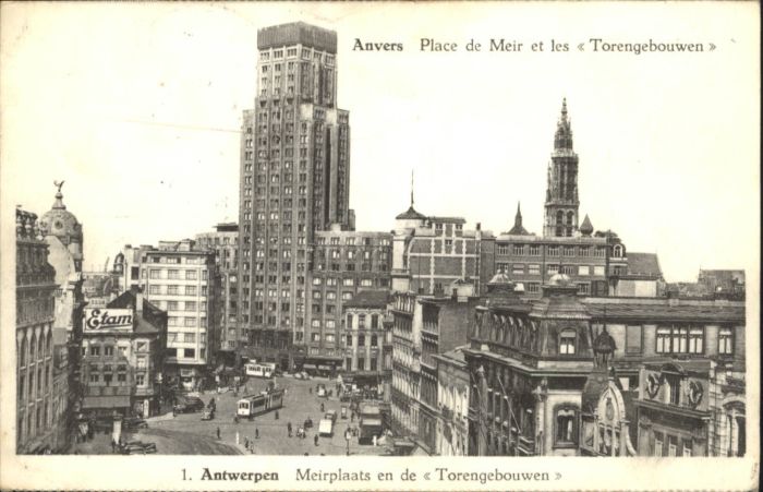 Anvers Antwerpen Place Meir Torengebouwen Meirplaats