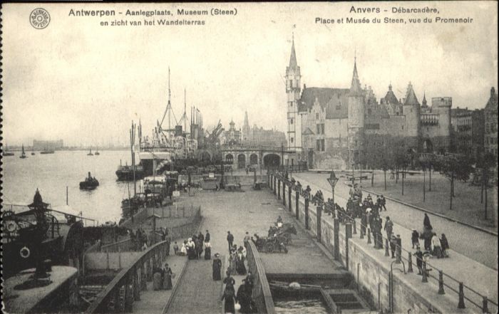 Antwerpen Anvers Aanlegplaats Steen Museum Debarcadere Place Musee Steen