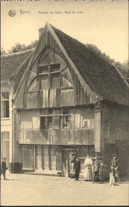 Ypern Ypres Ypres Maison Bois Rue Lille