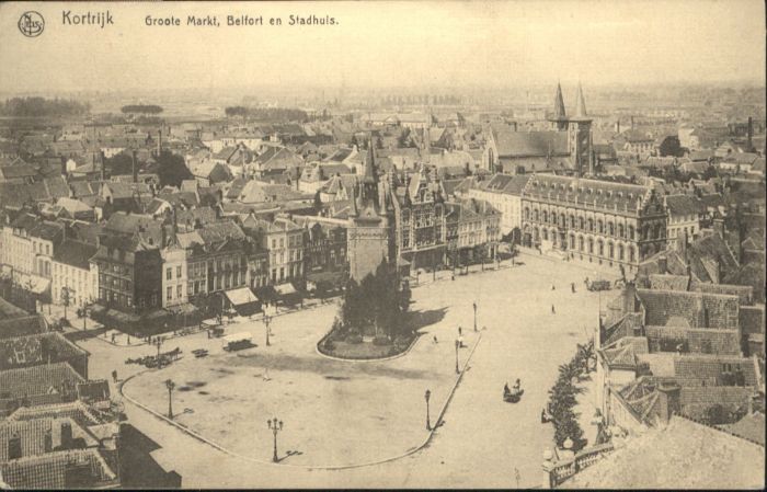 Kortrijk West-Vlaanderen Kortrijk Groote Markt Belfort Stadhuis