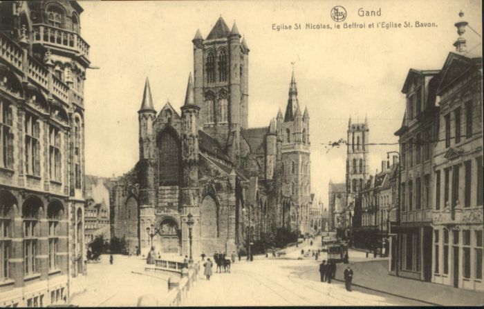 Gand Belgien Gand Eglise St. Nicolas Beffroi Eglise St. Bavon