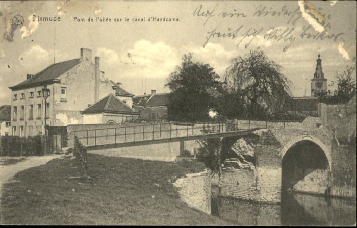 Dixmude Pont Allee Canal Handzame