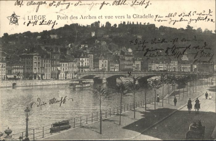 Liege Luettich Liege Pont Arches Citadelle