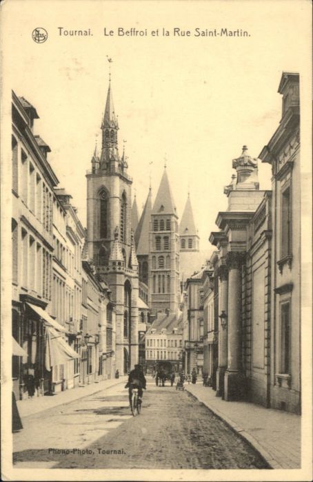 Tournai Hainaut Tournai Beffroi Rue Saint-Martin