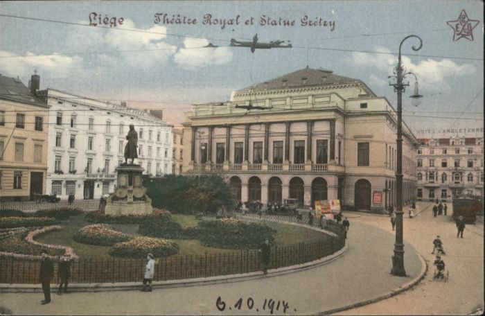 Liege Luettich Liege Theatre Royal Statue Gretzy