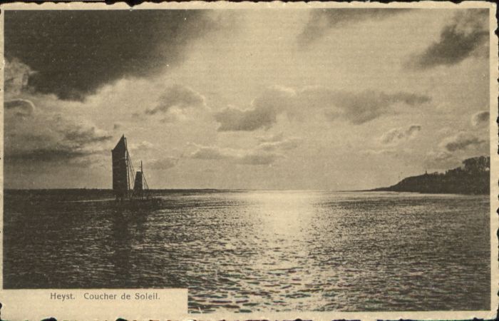 Heyst-sur-Mer Flandre Coucher Soleil