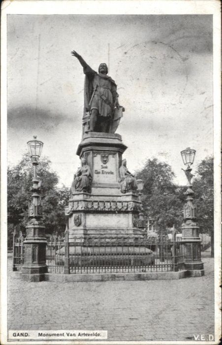 Gand Belgien Gand Monument Van Artevelde