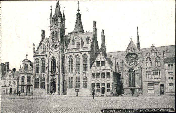 Dixmude Prison Eglise St. Nicolas Hotel de Ville