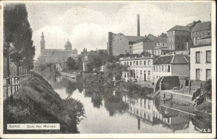 Gand Belgien Gand Quai Moines
