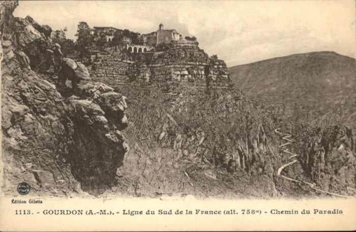 Gourdon Alpes-Maritimes Chemin Paradis