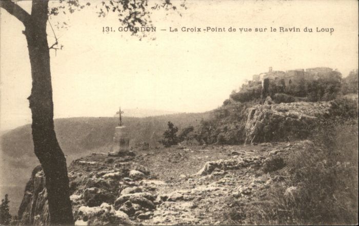 Gourdon Alpes-Maritimes Croix-Point Ravin Loup