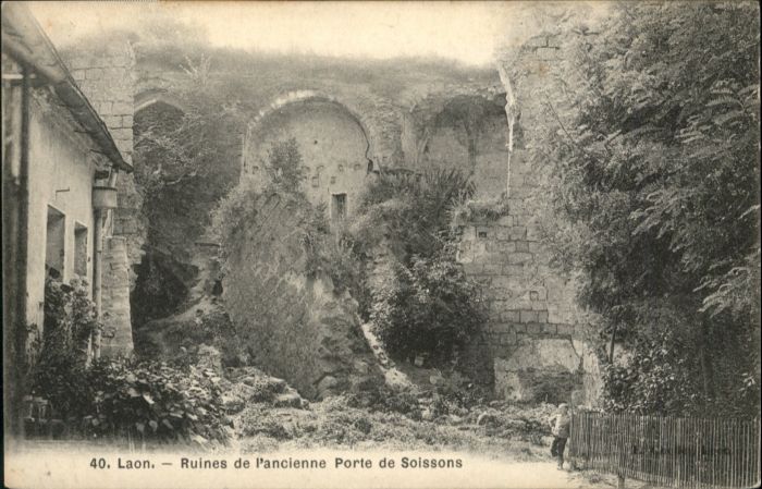 Laon Aisne Laon Ruines Ancienne Porte Soissons