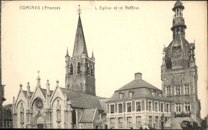 Comines 59 Nord Comines Eglise Beffroi
