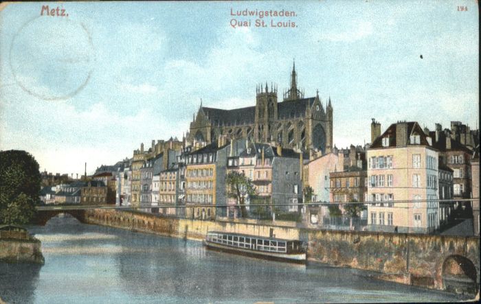 Metz  57 Moselle Metz Ludwigstaden Quai St. Louis Boot