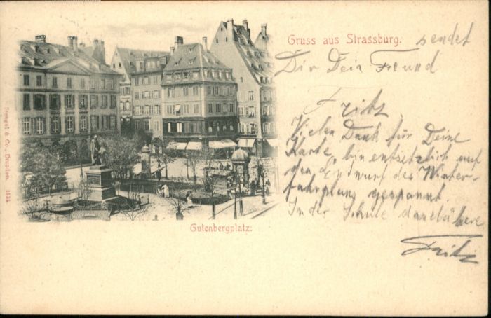 Strasbourg Alsace Strassburg  Gutenbergplatz
