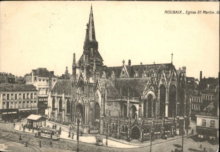 Roubaix Eglise St. Martin Strassenbahn
