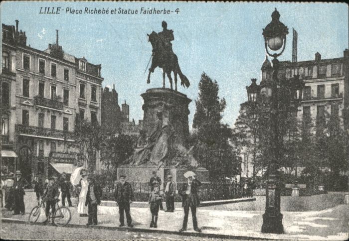 Lille Nord Lille Place Richebe Statue Faidherbe