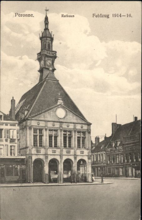 Peronne 80 Somme Peronne Rathaus