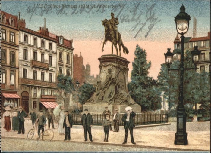 Lille Nord Lille Place Richebe Statue Faidherbe