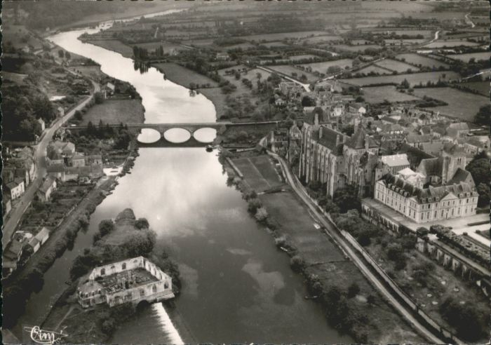 Sable-sur-Sarthe Solesmes Fliegeraufnahme Abbaye St. Pie