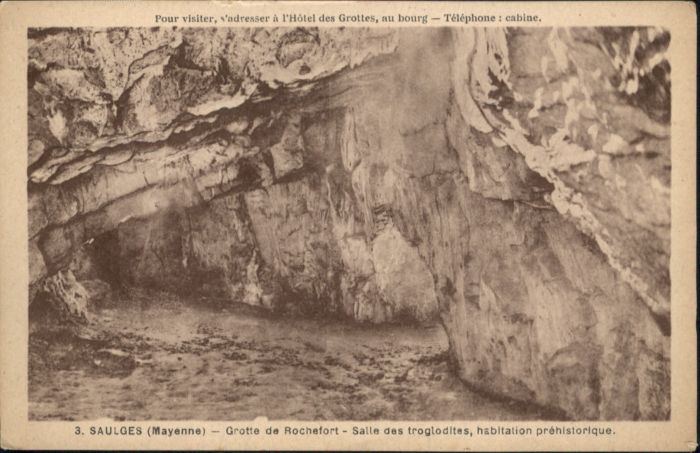 Saulges Grotte de Rochefort Höhle