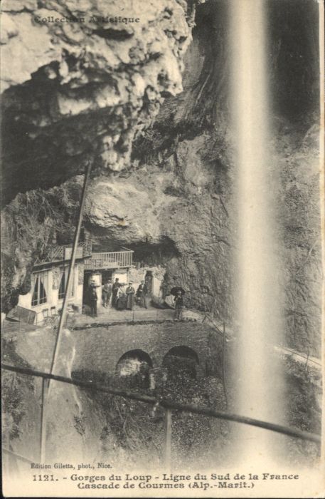Courmes Höhle Gorges Loup Cascade