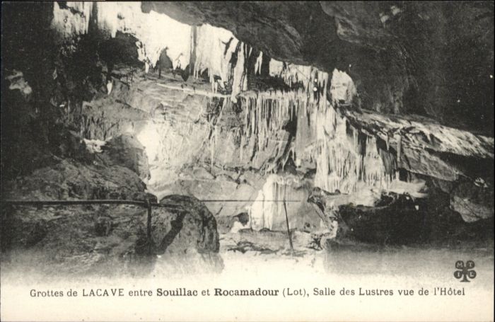 Rocamadour Höhle Grotte Lacave Salle Lustres