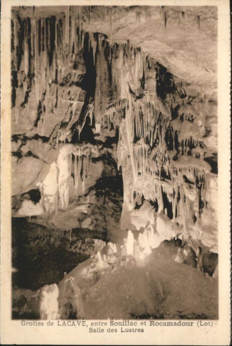 Lacave Lot Höhle Grotte Salle Lustres