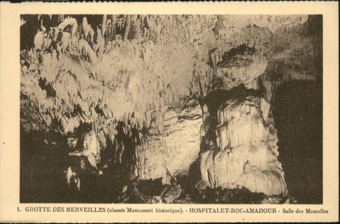 Rocamadour Höhle Grotte Merveilles Salle Mamelles