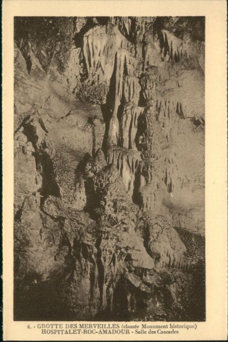 Rocamadour Höhle Grotte Merveilles Salle Cascade