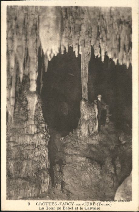 Arcy-sur-Cure Yonne Höhle Grotte Tour Babel Calvaire
