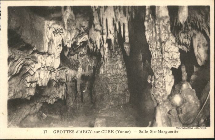 Arcy-sur-Cure Yonne Höhle Grotte Salle St. Marguerite