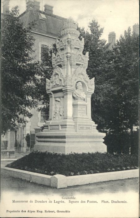 Grenoble Monument Doudart Lagree Square Postes