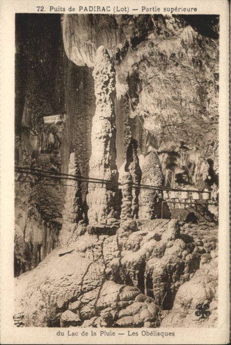 Padirac Höhle Grotte Lac Pluie Obelisque