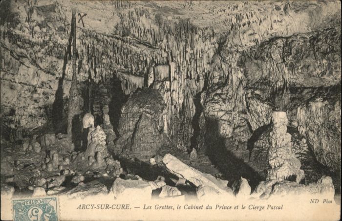 Arcy-sur-Cure Yonne Höhle Grotte Cabinet Prince Cierge Pasc