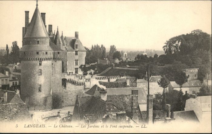 Langeais Chateau Jardin Pont Suspendu