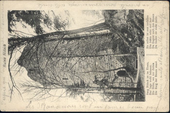 Oberhaslach Bas Rhin Elsass Oberhaslach Ruine Nideck Vers