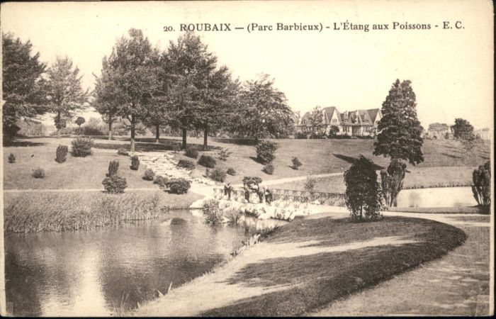 Roubaix Parc Barbieux Etang Poissons