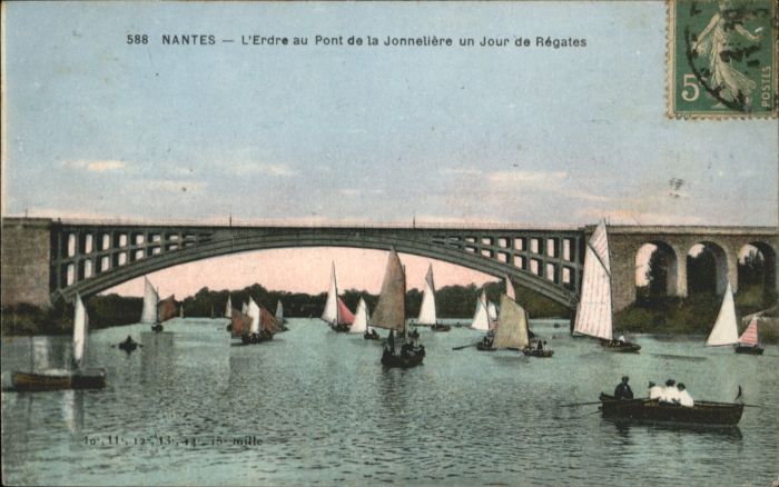 Nantes Loire Atlantique Nantes Erdre Pont Jonneliere Jour Regat