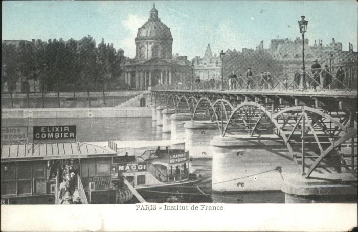 Paris Institut France Brücke Schiff